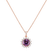 Náhrdelník s ametystem a diamanty Princess Spark2
