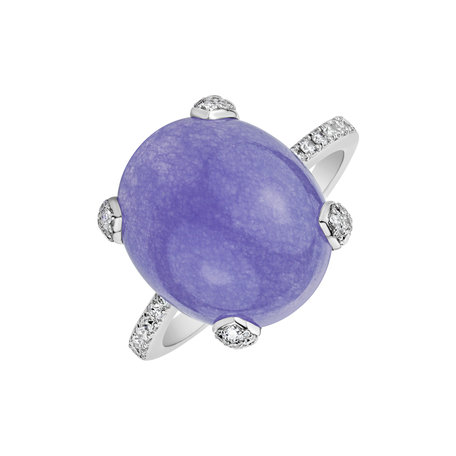 Prsten s quartzem a diamanty Niche