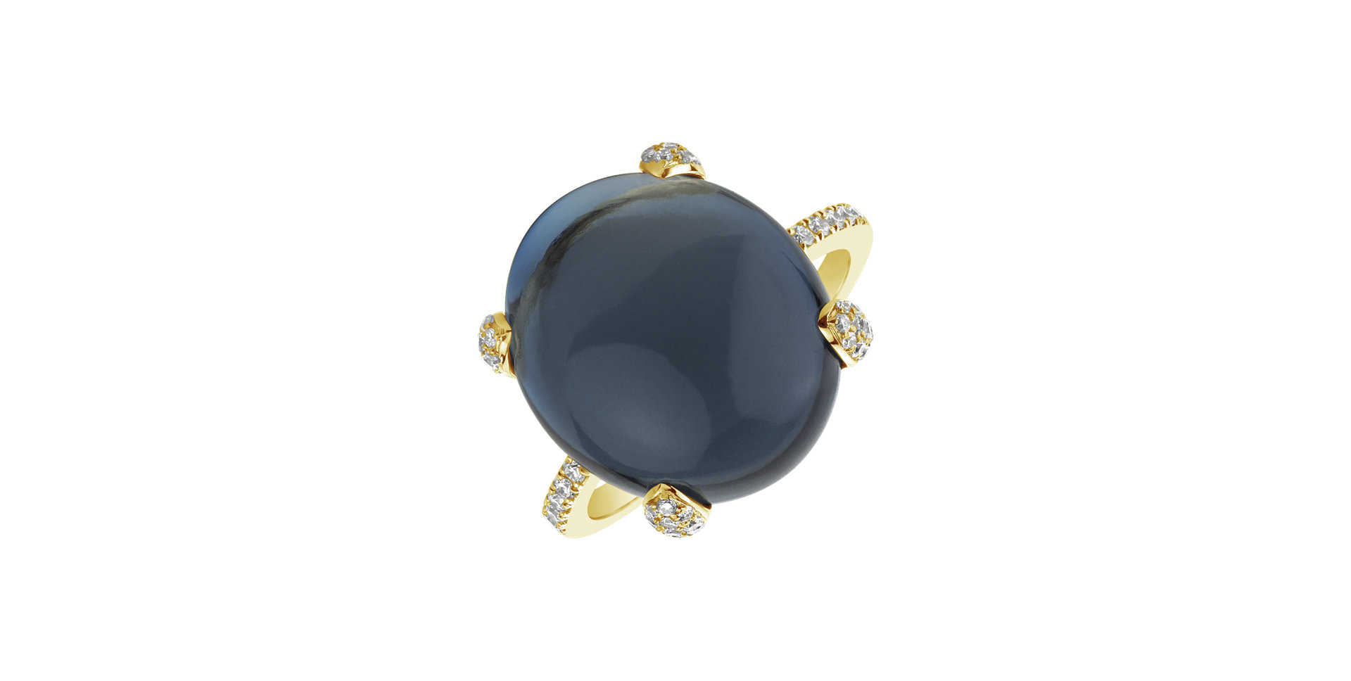 Prsten s topazem a diamanty Niche