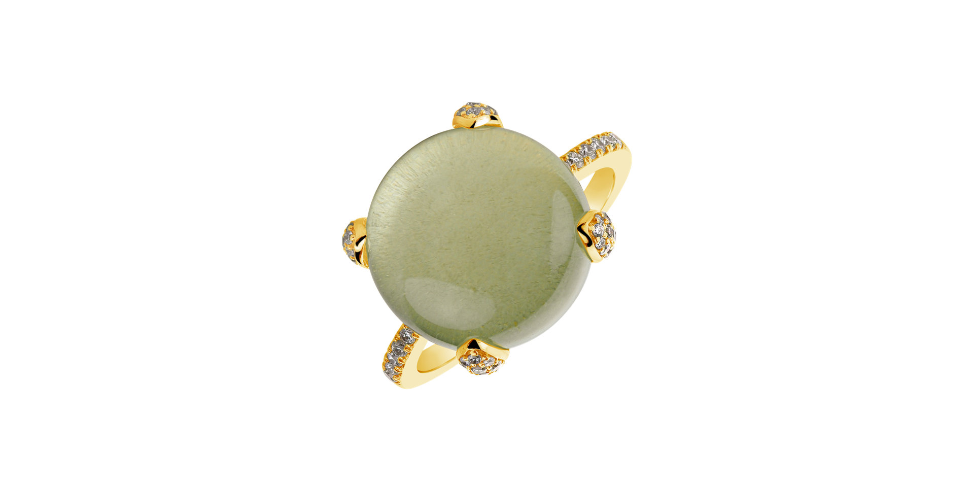 Prsten s quartzem a diamanty Allure Drop