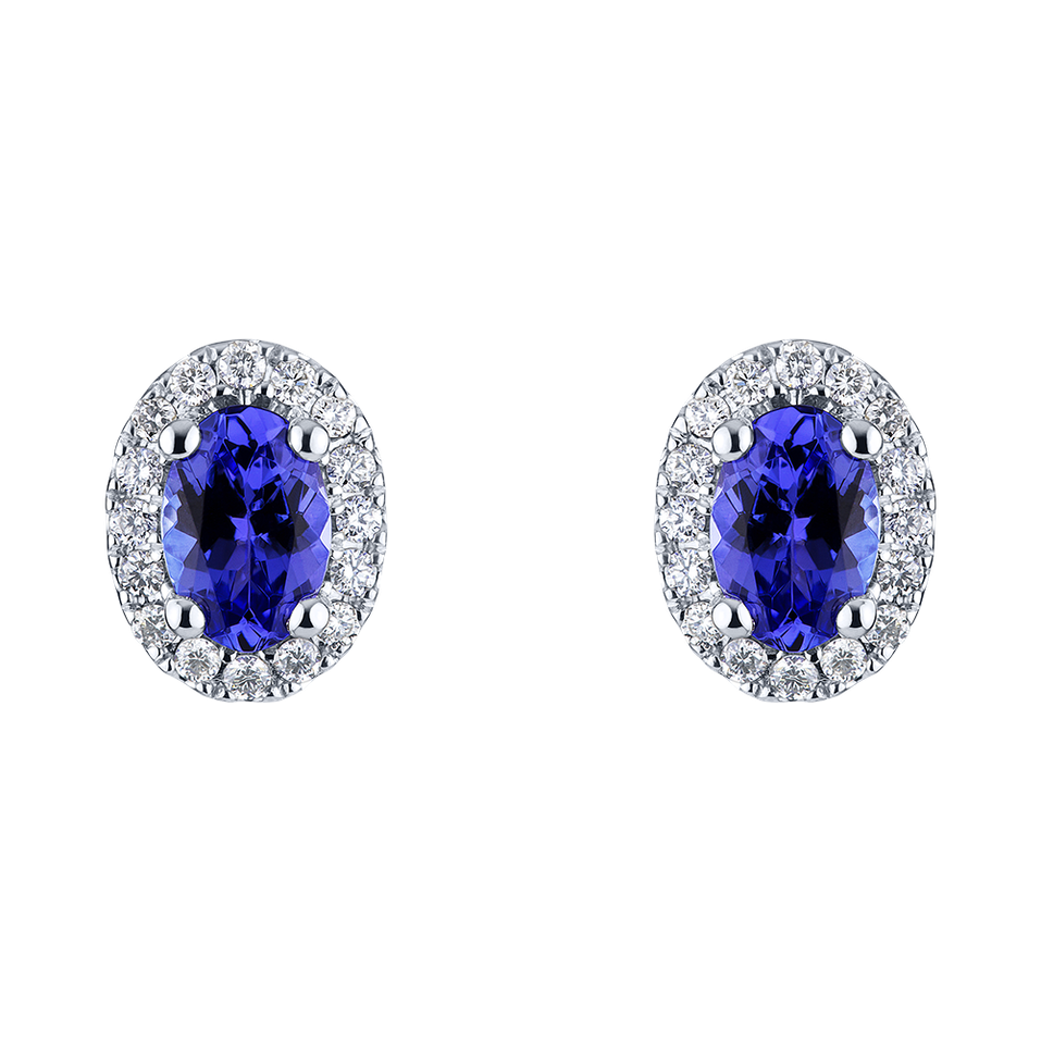 Náušnice s tanzanitem a diamanty Imperial Allegory