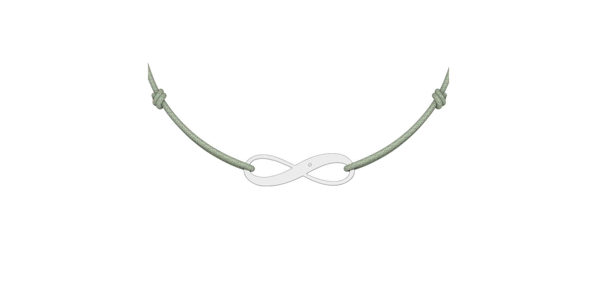 Diamantový náramek se šňůrkou Infinity