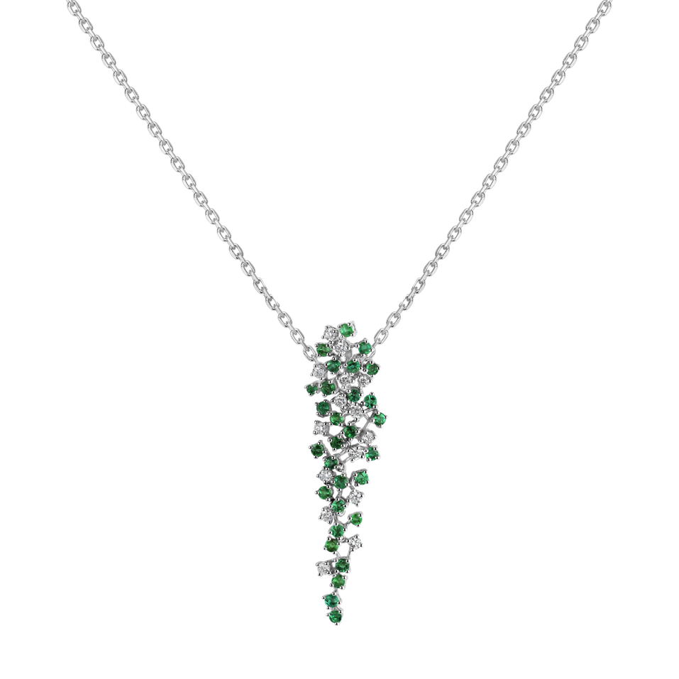 Přívěs s diamanty a smaragdy Witching Waterfall