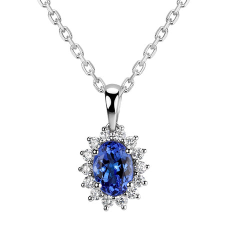 Přívěsek s diamanty a tanzanitem Princess