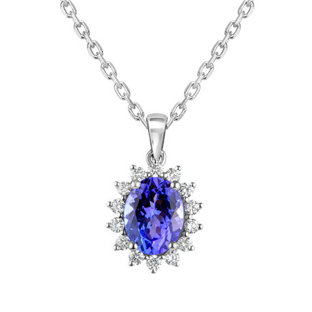 Přívěsek s diamanty a tanzanitem Princess