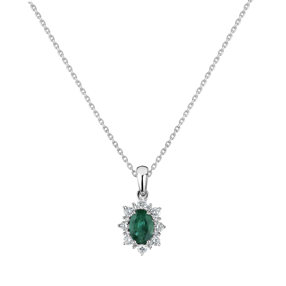 Přívěs se smaragdem a diamanty Royal Aurora