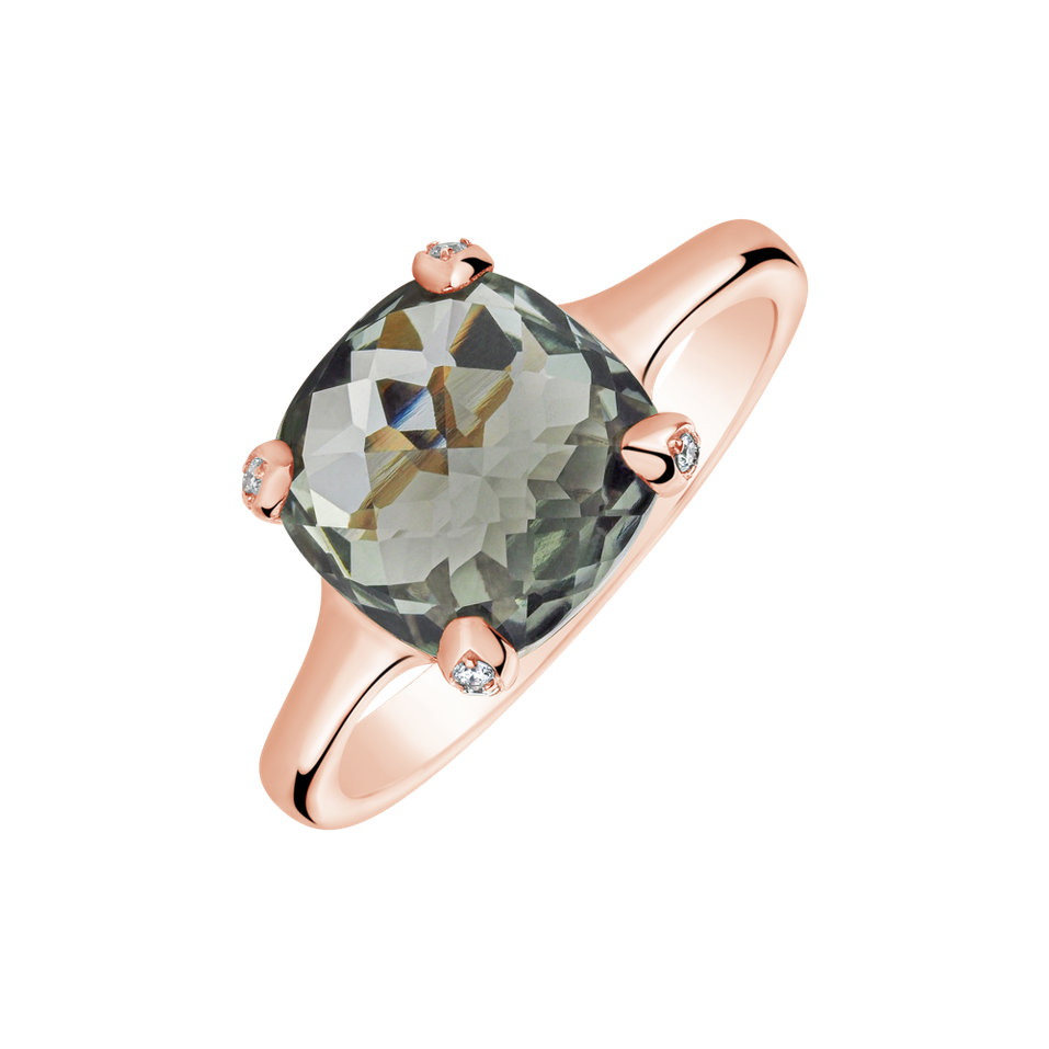 Prsten s ametystem a diamanty Aubrey