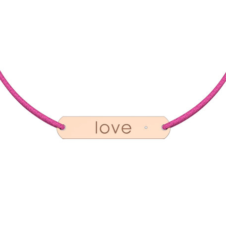 Diamantový náramek se šňůrkou Amour Love