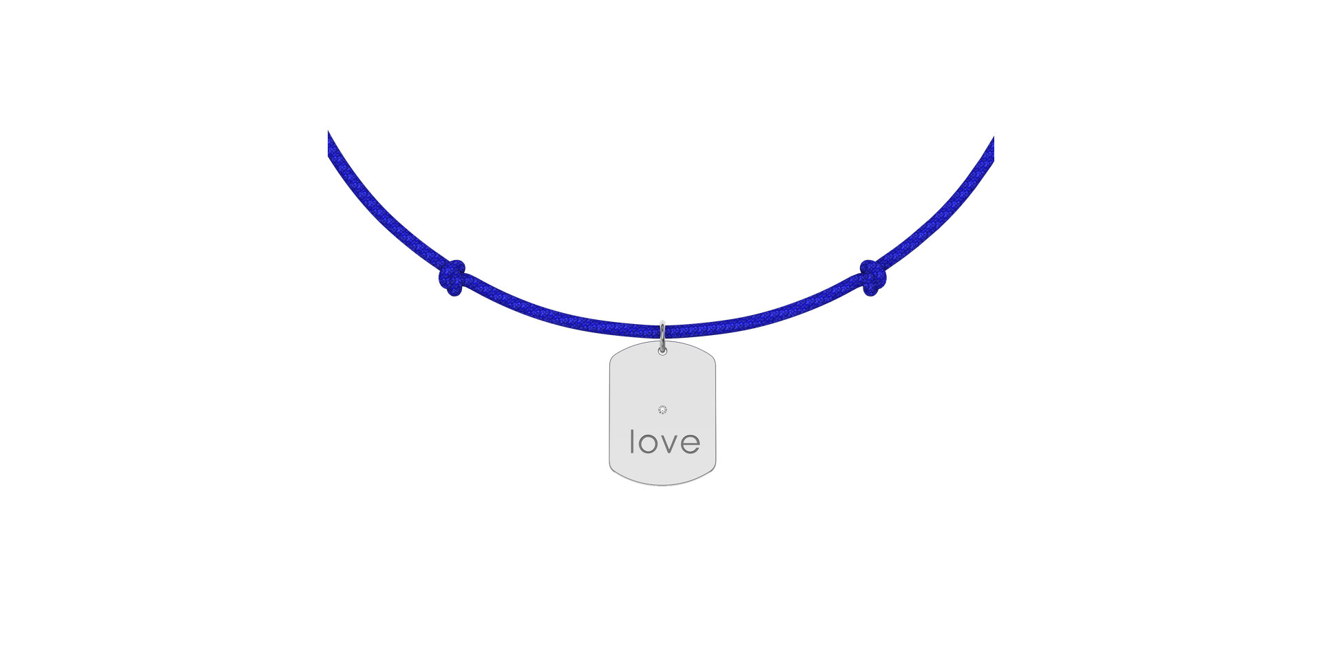 Diamantový náramek se šňůrkou Military Stamp