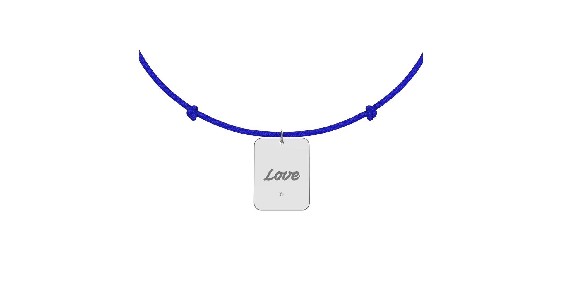 Diamantový náramek se šňůrkou Stamp Love