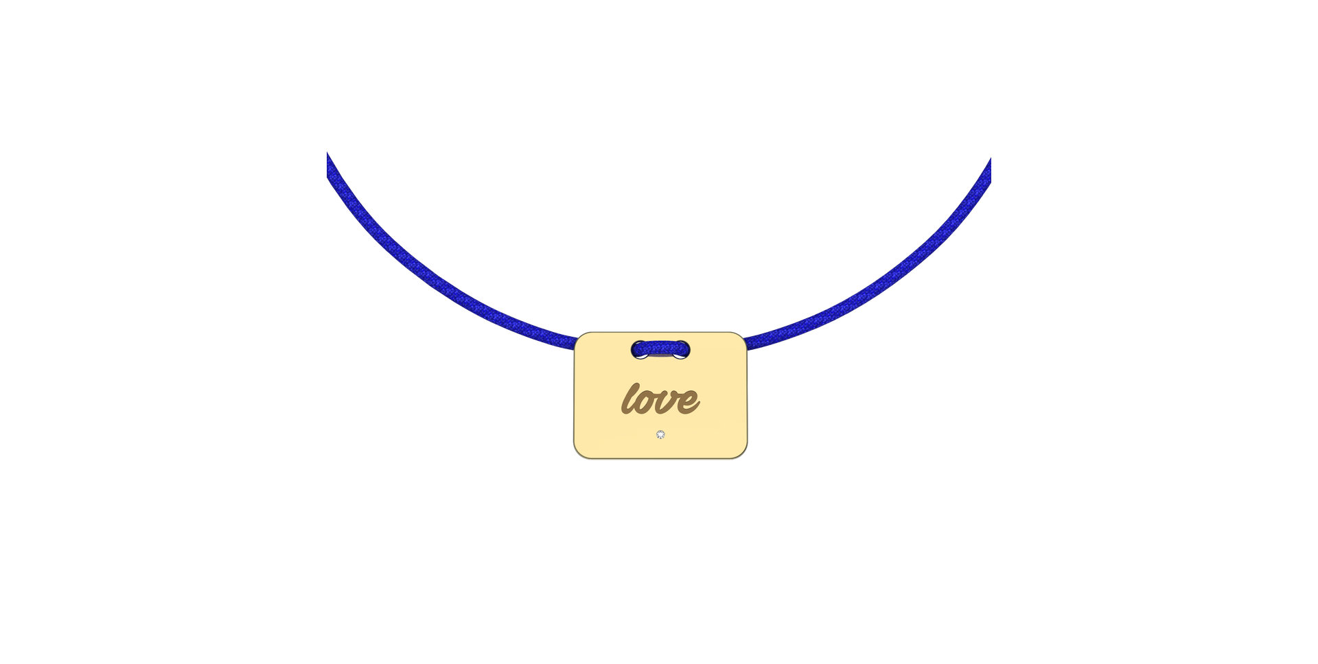 Diamantový náramek se šňůrkou Military Stamp Love