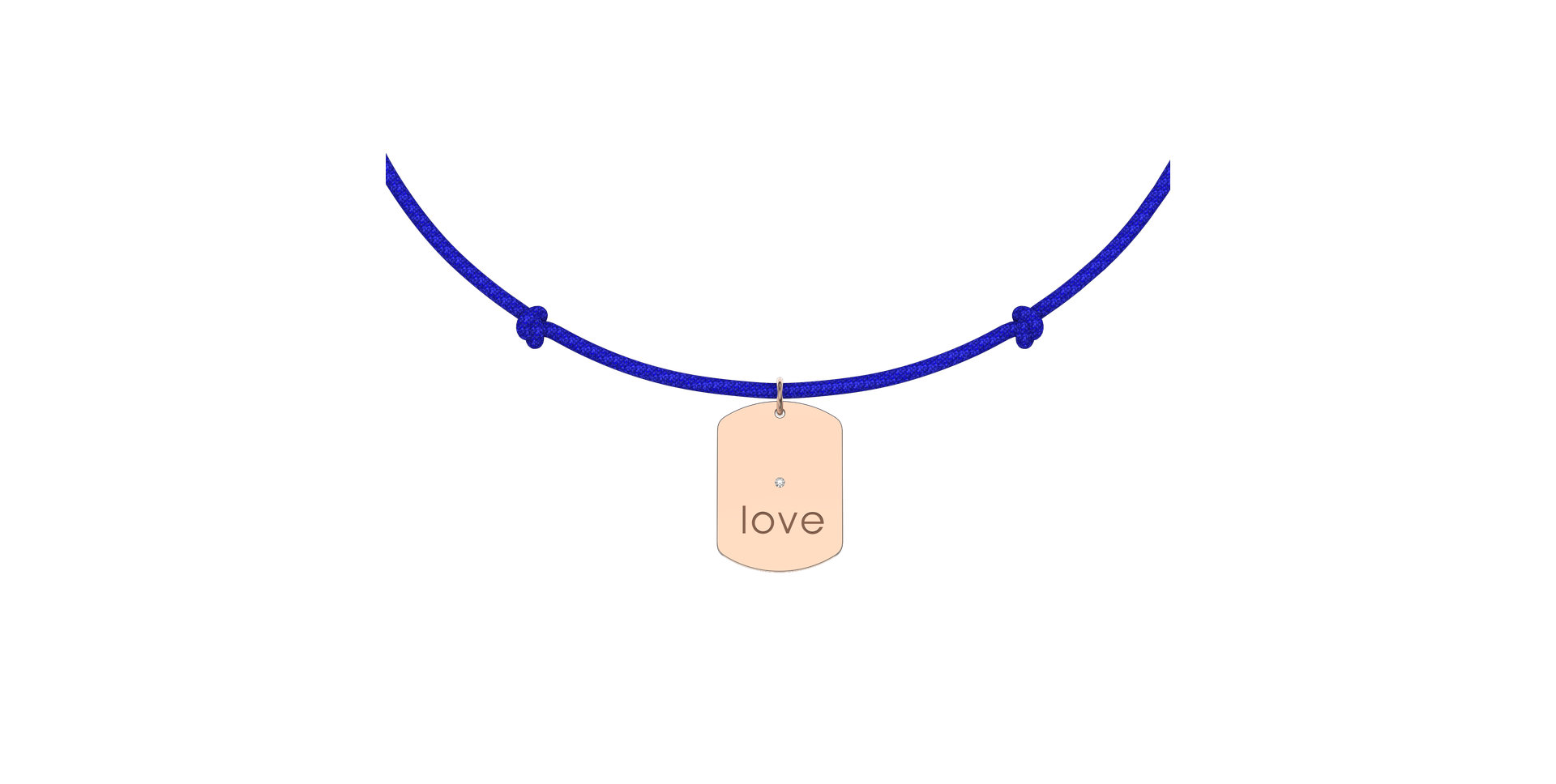 Diamantový náramek se šňůrkou Military Stamp