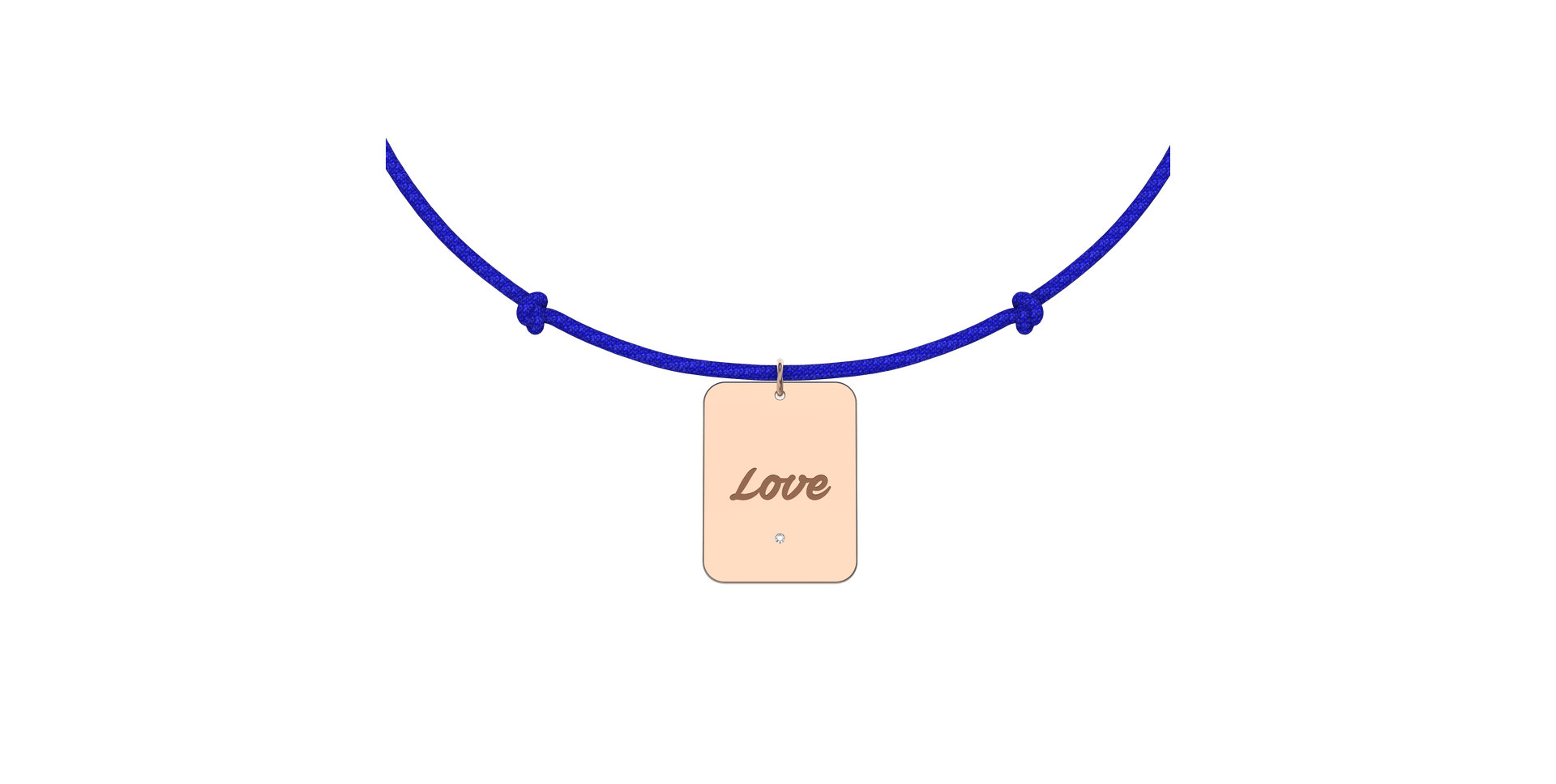 Diamantový náramek se šňůrkou Stamp Love