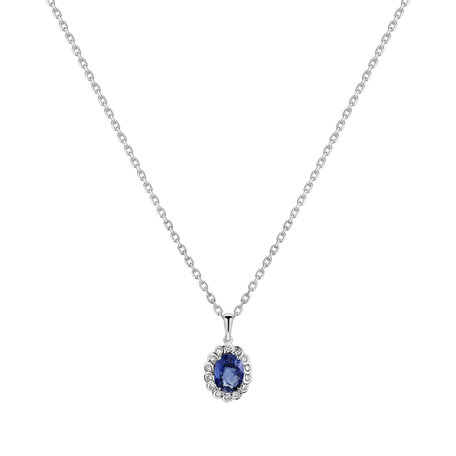 Přívěsek se safírem a diamanty Princess