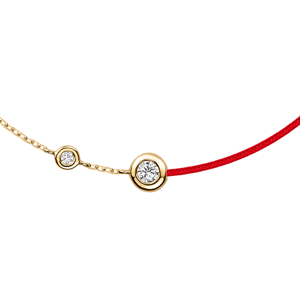 Diamantový náramek se šňůrkou Effect Dots