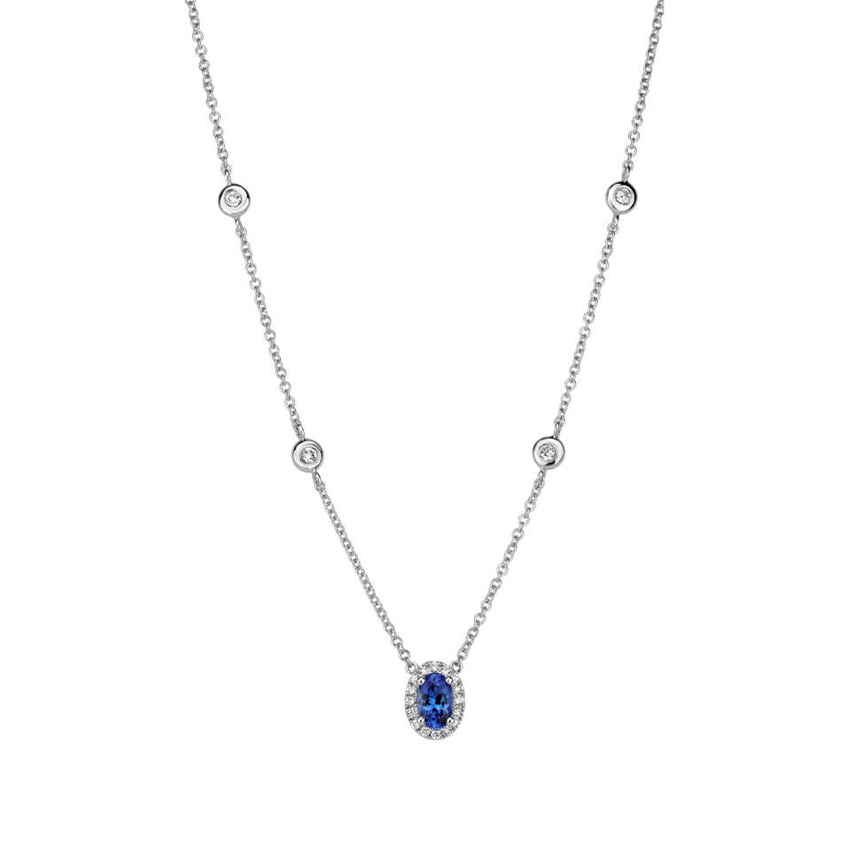 Náhrdelník s tanzanitem a diamanty Ocean Aura
