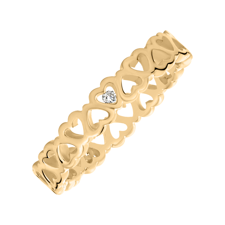 Prsten s diamantem Love Contour