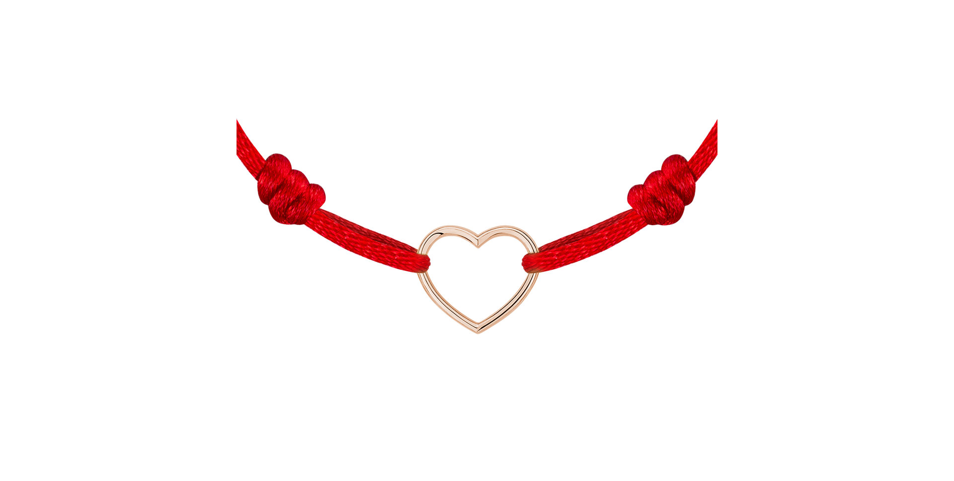 Diamantový náramek se šňůrkou Heart