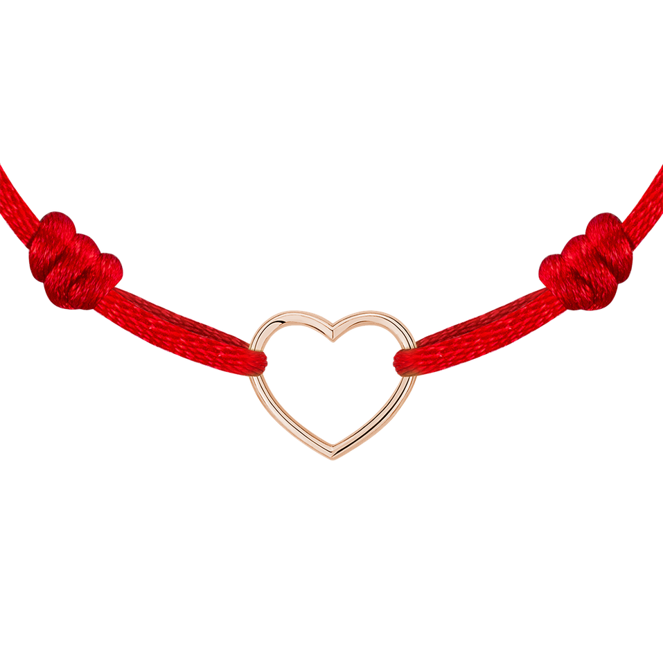 Diamantový náramek se šňůrkou Heart