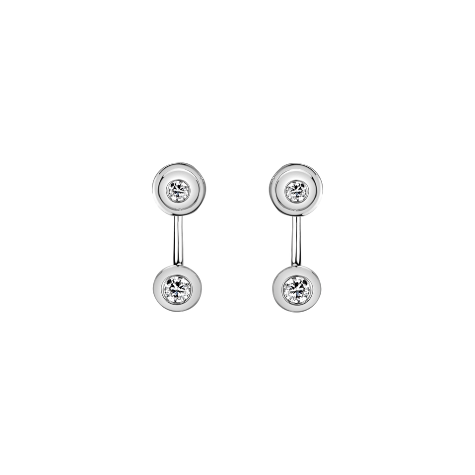 Náušnice s diamanty Double Classy
