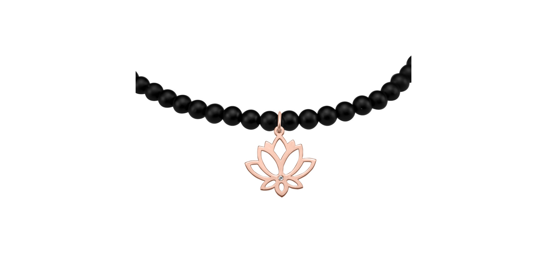 Náramek s diamantem a acháty Dark Lotus