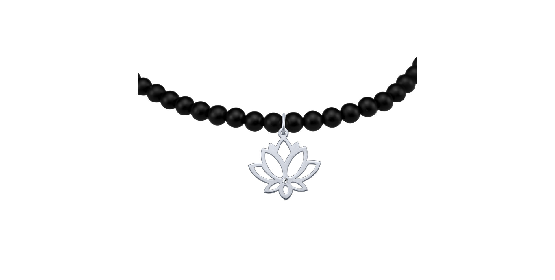 Náramek s diamantem a acháty Dark Lotus