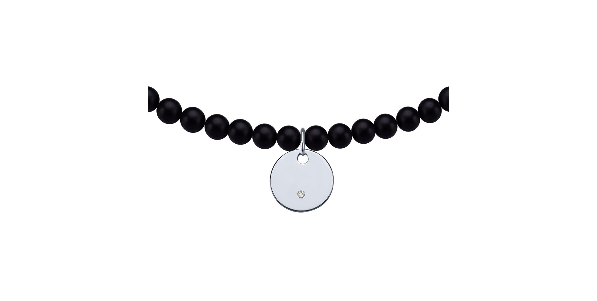 Náramek s diamantem a acháty Dark Touch