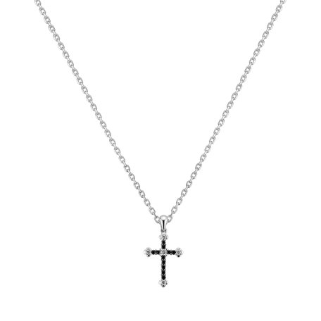 Přívěs s černými diamanty Dark Cross