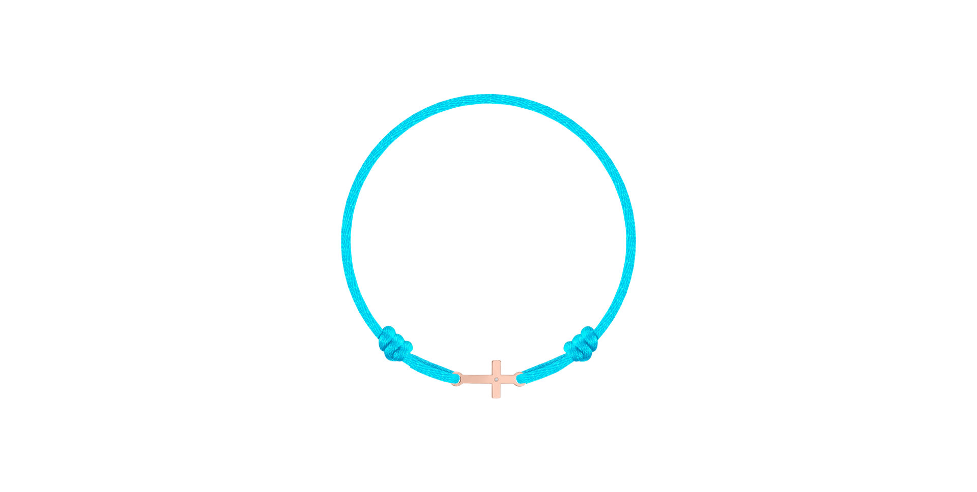 Dětský diamantový náramek se šňůrkou Tiny Cross