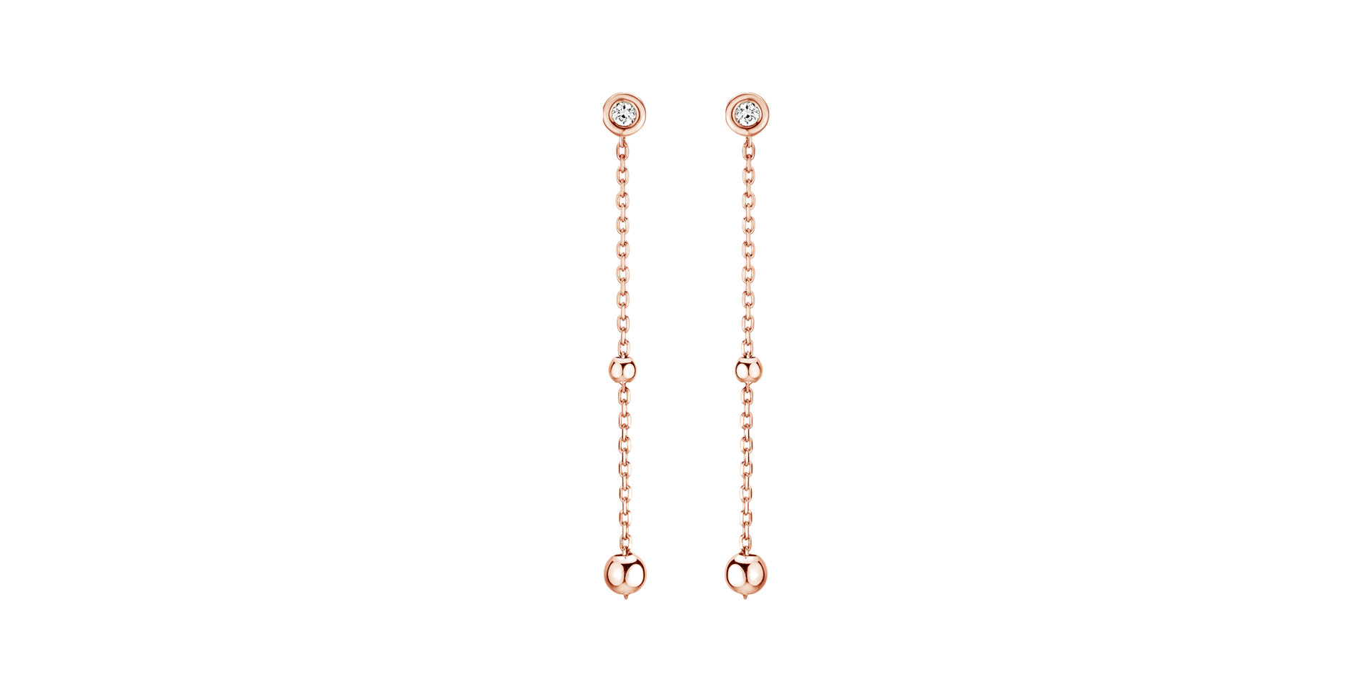 Náušnice s diamantem Dots Waterfall