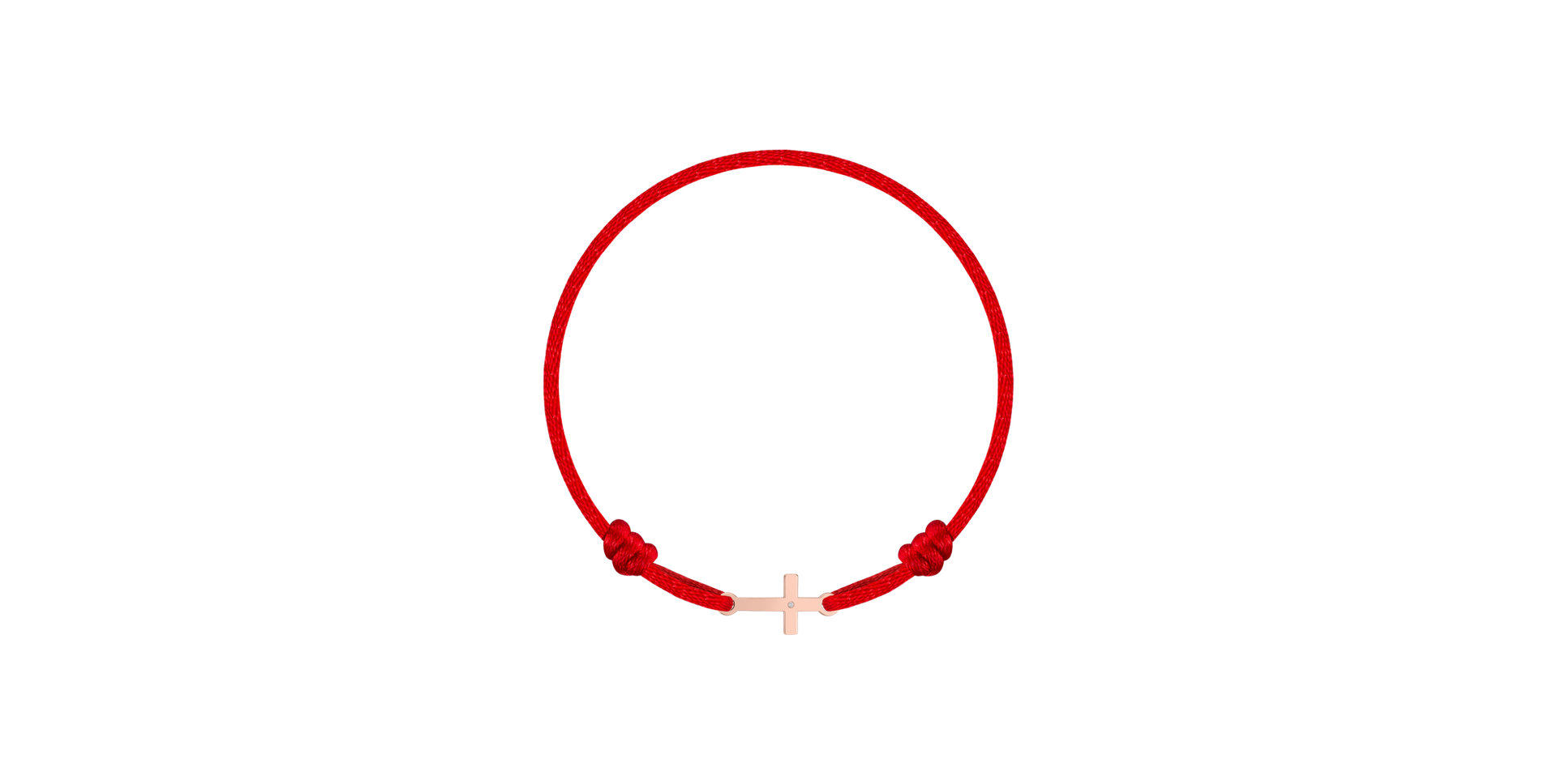 Dětský diamantový náramek se šňůrkou Tiny Cross