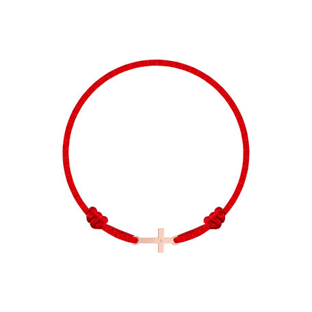 Dětský diamantový náramek se šňůrkou Tiny Cross