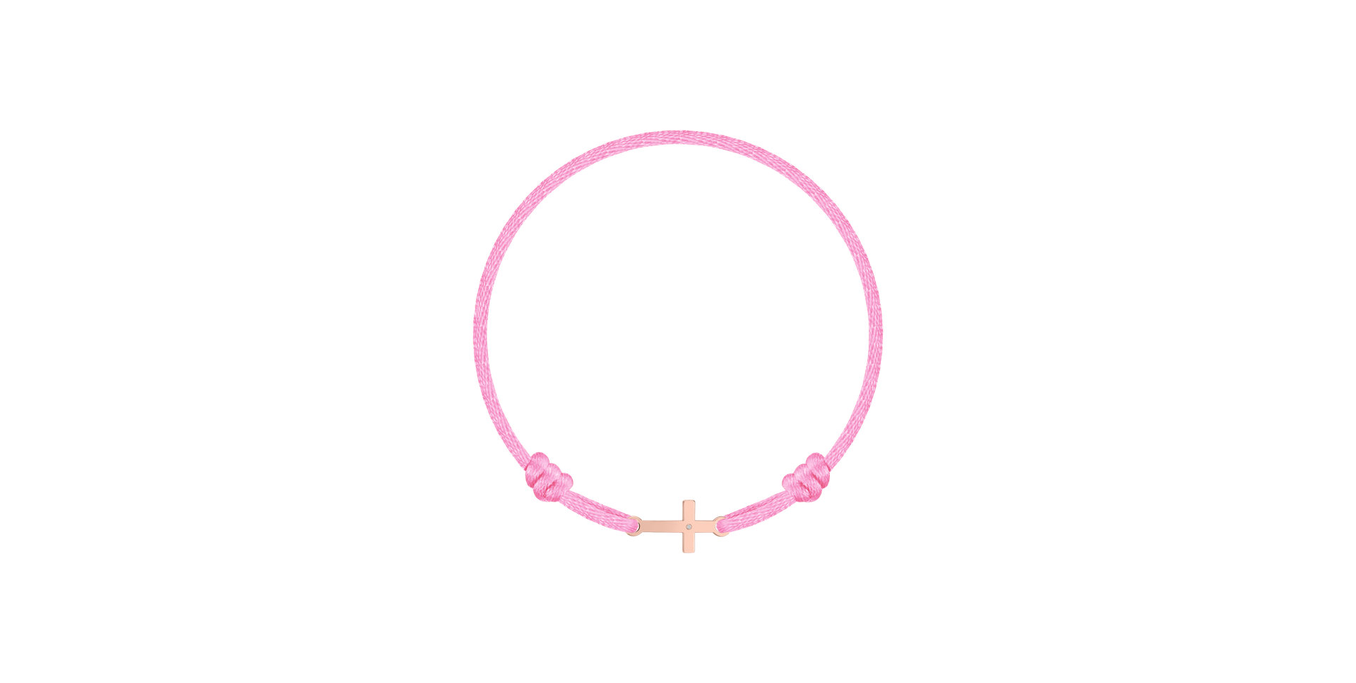 Dětský diamantový náramek se šňůrkou Tiny Cross