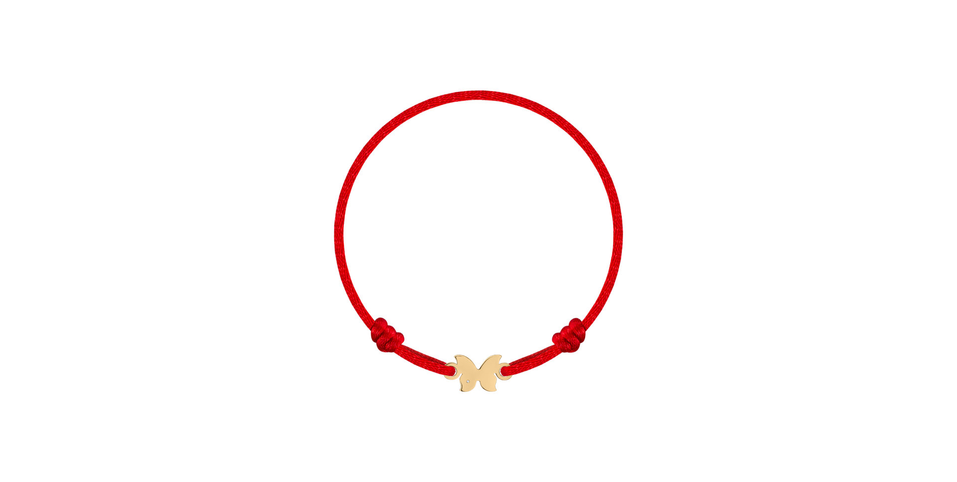 Dětský diamantový náramek se šňůrkou Butterfly