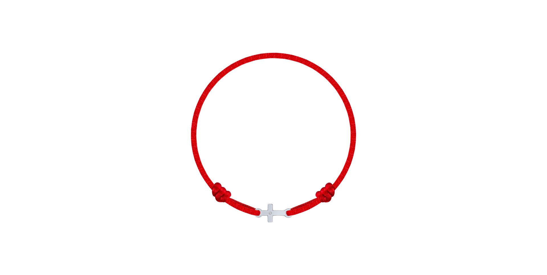 Dětský diamantový náramek se šňůrkou Tiny Cross