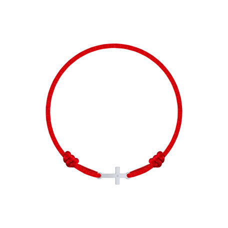 Dětský diamantový náramek se šňůrkou Tiny Cross