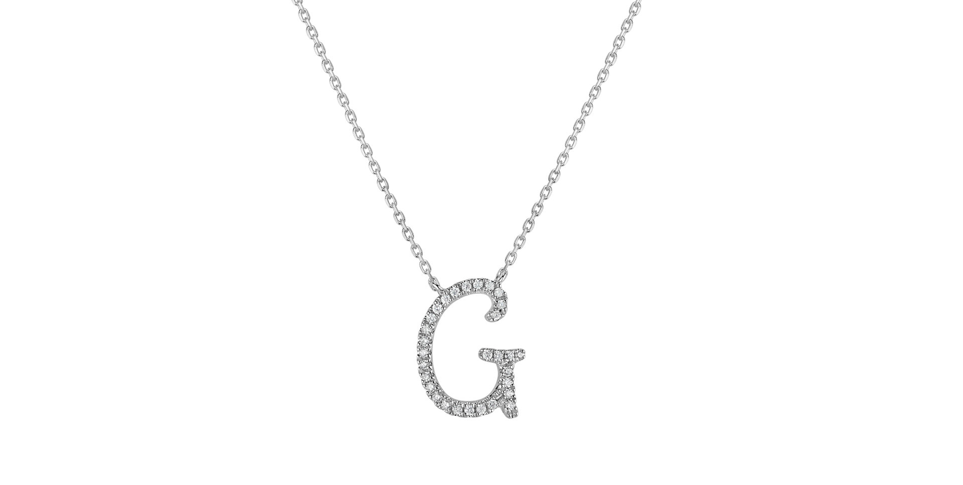 Náhrdelník s diamanty Curly Glitter G