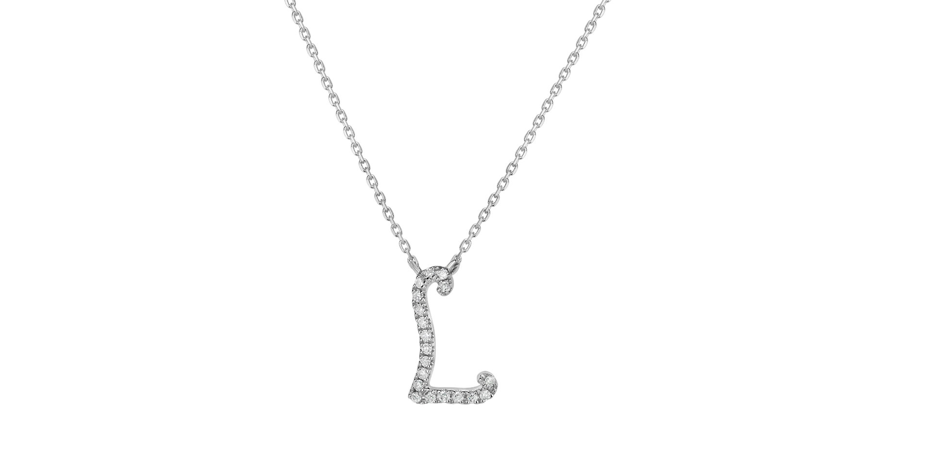 Náhrdelník s diamanty Curly Glitter L