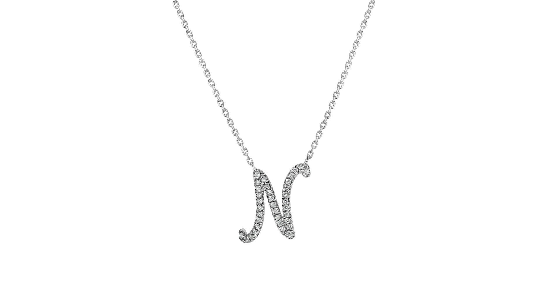 Náhrdelník s diamanty Curly Glitter N