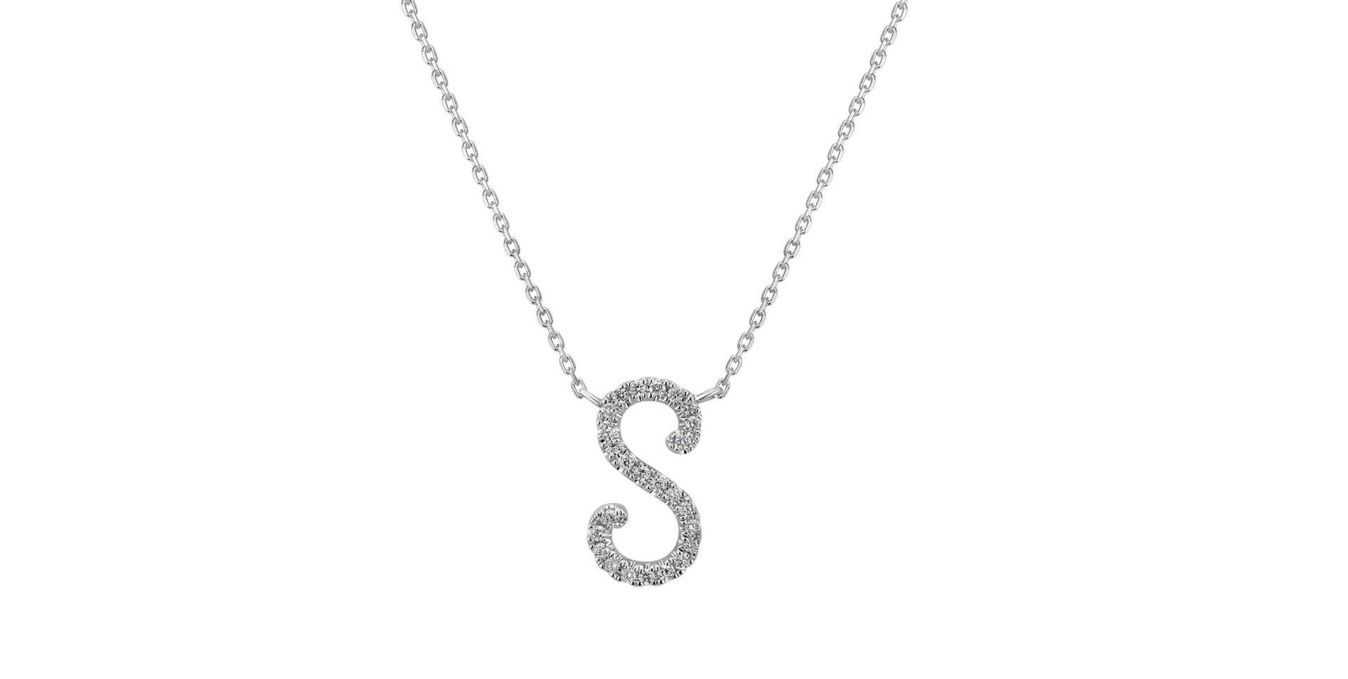 Náhrdelník s diamanty Curly Glitter S