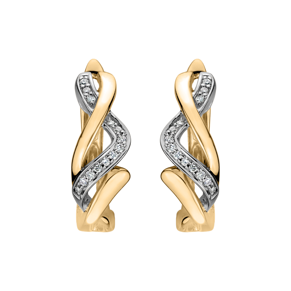 Náušnice s diamanty Joyful Ribbon