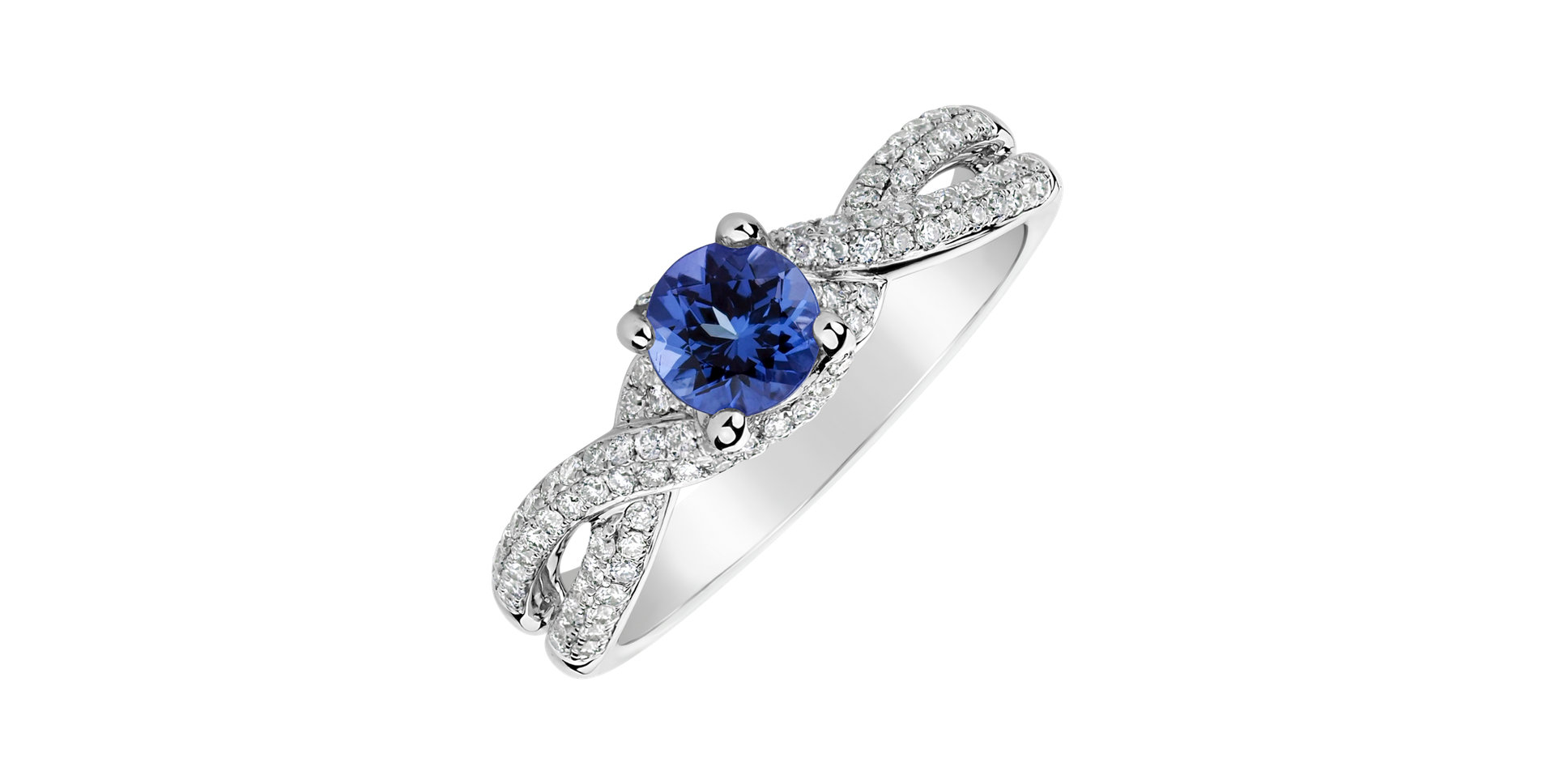 Prsten s tanzanitem a diamanty Galaxy Love