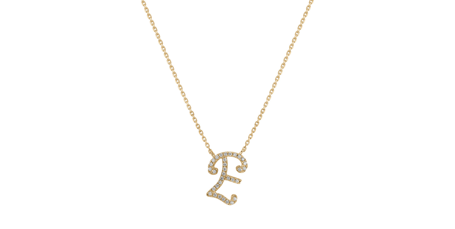 Náhrdelník s diamanty Curly Glitter E