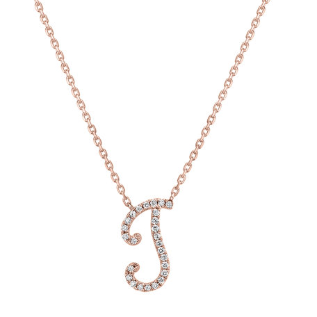 Náhrdelník s diamanty Curly Glitter J