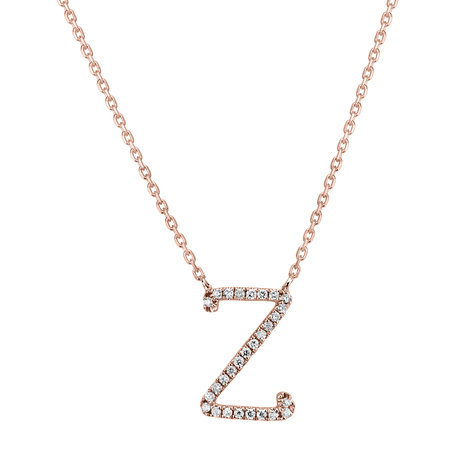 Náhrdelník s diamanty Curly Glitter Z