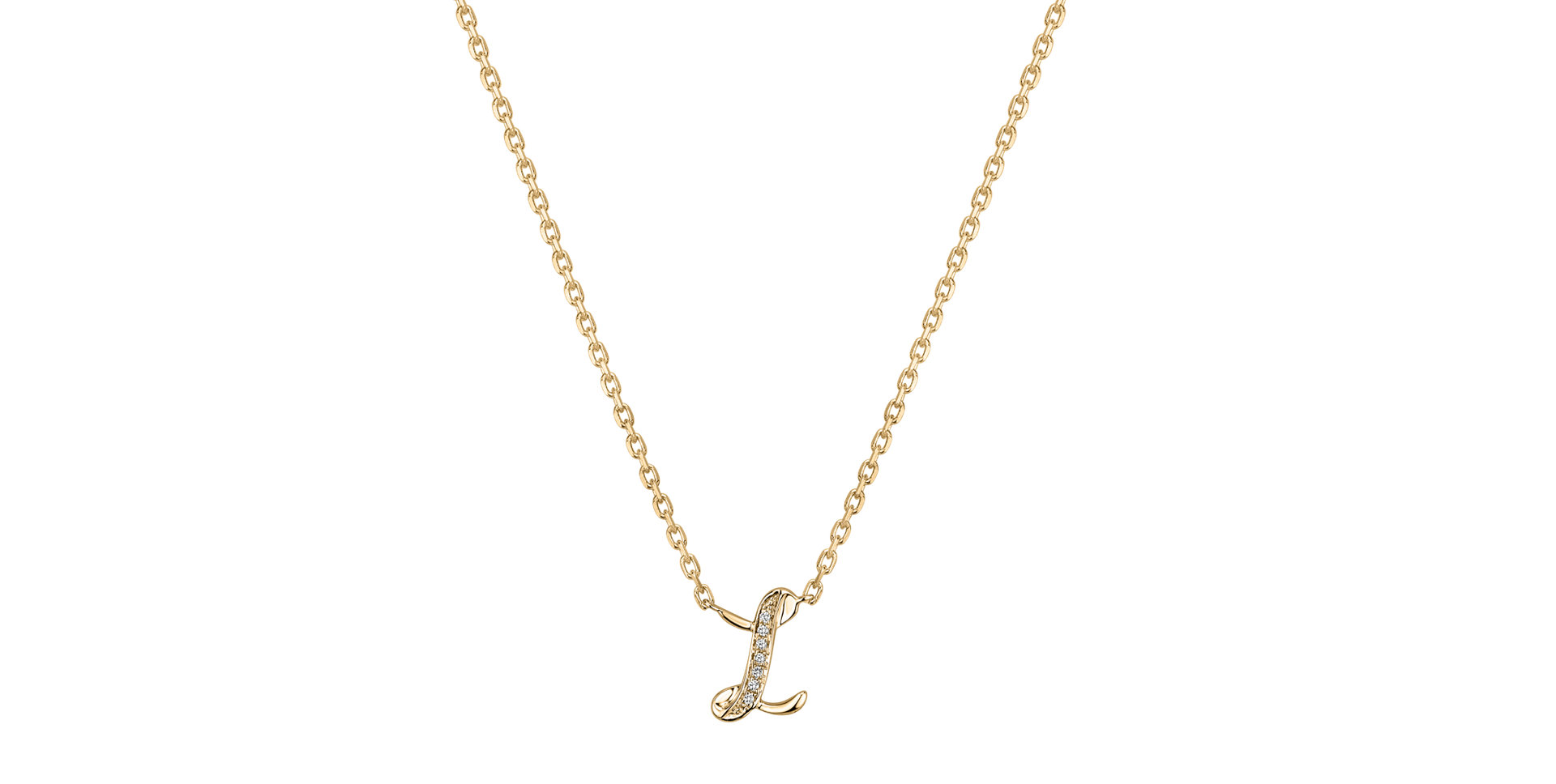 Náhrdelník s diamanty Curly Diamonds L