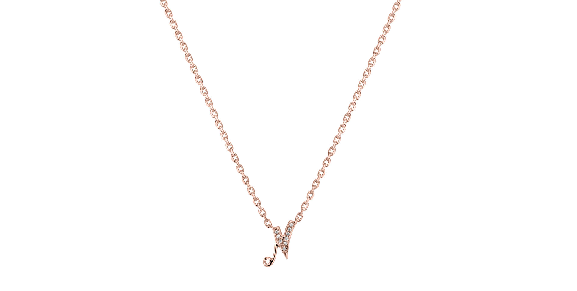 Náhrdelník s diamanty Curly Diamonds N