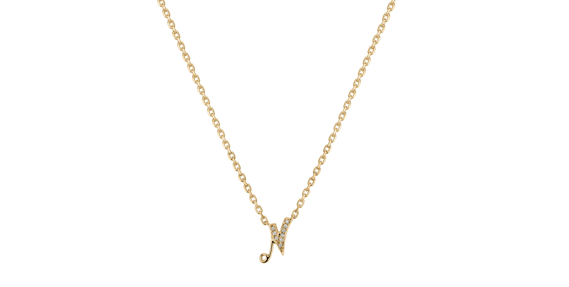 Náhrdelník s diamanty Curly Diamonds N