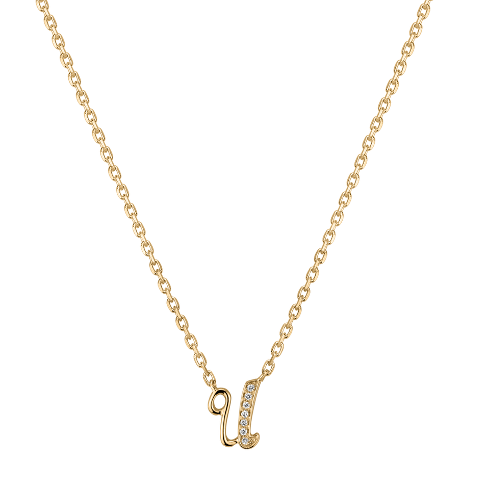Náhrdelník s diamanty Curly Diamonds U