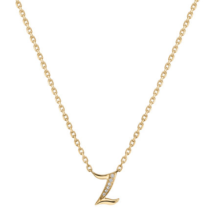 Náhrdelník s diamanty Curly Diamonds Z